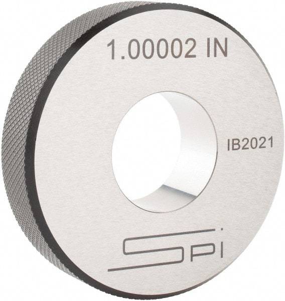 SPI - 1" Inside x 2-1/2" Outside Diameter, 0.63" Thick, Setting Ring - Accurate to 0.0001", Silver - Exact Tool & Supply