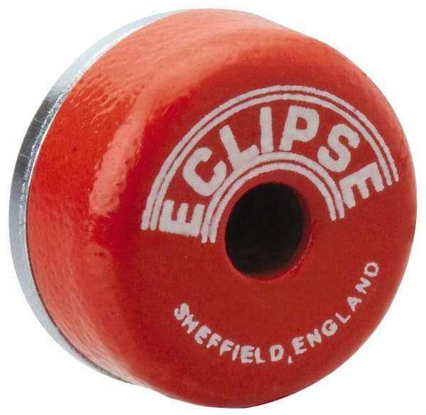 Eclipse - 1-1/8" Diam, 11 Lb Average Pull Force, Mild Steel, Alnico Pot Magnets - 0.339" Countersunk Hole, 220°C Max Operating Temp, 0.344" High, Grade 5 Alnico - Exact Tool & Supply