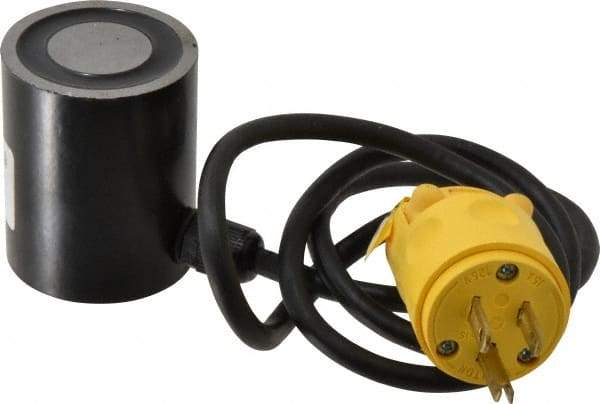 Mag-Mate - 2" Diam, 14 Watts, 190 Lb Max Magnetic Pull Electromagnet - 1/4-20 Thread, 120 AC Output Voltage - Exact Tool & Supply