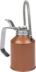 Goldenrod - 8" Long Flexible Spout, Lever-Type Oiler - Die Cast Zinc Pump, Steel Body, Powder Coated - Exact Tool & Supply