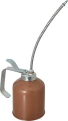 Goldenrod - 8" Long Flexible Spout, Lever-Type Oiler - Die Cast Zinc Pump, Steel Body, Powder Coated - Exact Tool & Supply