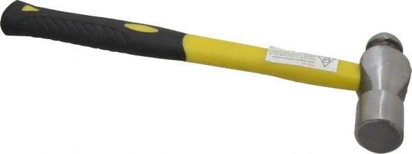 Value Collection - 2 Lb Head Forged Steel Ball Pein Hammer - Fiberglass Handle, 14-1/2" OAL, Fiberglass with Cushion Grip - Exact Tool & Supply
