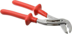 Knipex - 10" OAL, 1-1/2" Max Capacity, 7 Position Gooseneck Tongue & Groove Pliers - Standard V-Jaws, Standard Head - Exact Tool & Supply