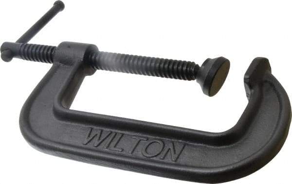 Wilton - Light-Duty 5" Max Opening, 2-1/2" Throat Depth, Ductile Iron Standard C-Clamp - 2,250 Lb Capacity, 0" Min Opening, Standard Throat Depth - Exact Tool & Supply