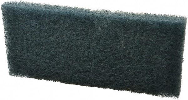 3M - 10" Long x 4-5/8" Wide x 1/2" Thick Scouring Pad - Medium-Duty, Blue - Exact Tool & Supply
