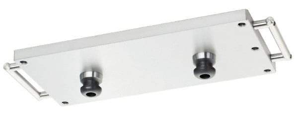 Schunk - Rectangular Steel CNC Clamping Pallet - 199mm Wide x 399mm Long x 20mm Thick - Exact Tool & Supply