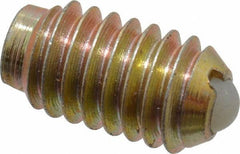 Gibraltar - 5/16-18, 0.156" Ball Diam, 0.578" Body Length, 0.04" Max Ball Reach, Threaded Ball Plunger - Steel Body, Nylon Ball, 6 Lb Initial End Force, 17 Lb Final End Force - Exact Tool & Supply