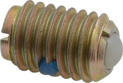 Gibraltar - 1/2-13, 0.281" Ball Diam, 3/4" Body Length, 0.072" Max Ball Reach, Threaded Ball Plunger - Steel Body, Nylon Ball, 6 Lb Initial End Force, 30 Lb Final End Force, Locking Element - Exact Tool & Supply