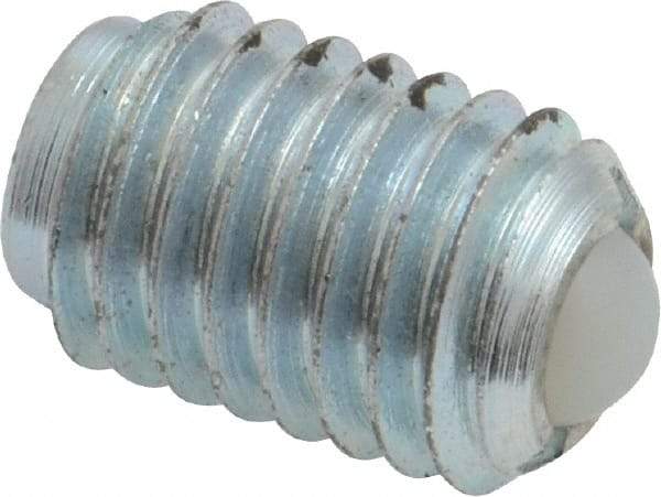 Gibraltar - 1/2-13, 0.281" Ball Diam, 0.75" Body Length, 0.072" Max Ball Reach, Threaded Ball Plunger - Steel Body, Nylon Ball, 3 Lb Initial End Force, 6 Lb Final End Force - Exact Tool & Supply