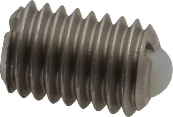Gibraltar - 1/2-13, 0.281" Ball Diam, 0.75" Body Length, 0.072" Max Ball Reach, Threaded Ball Plunger - Stainless Steel Body, Nylon Ball, 3 Lb Initial End Force, 6 Lb Final End Force - Exact Tool & Supply