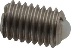 Gibraltar - 1/2-13, 0.281" Ball Diam, 0.75" Body Length, 0.072" Max Ball Reach, Threaded Ball Plunger - Stainless Steel Body, Nylon Ball, 3 Lb Initial End Force, 6 Lb Final End Force - Exact Tool & Supply