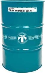 Master Fluid Solutions - Trim MicroSol 585XT, 54 Gal Drum Cutting & Grinding Fluid - Semisynthetic, For Aluminum Alloys, Cast Iron, Composites, Copper, Plastics, Steels & Titanium - Exact Tool & Supply