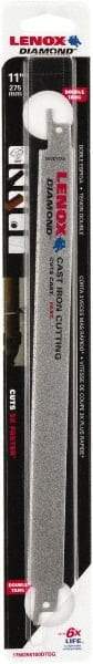 Lenox - 11" Long x 3/4" Thick, Reciprocating Saw Blade - Straight Profile, Continuous Edge - Exact Tool & Supply