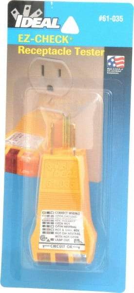 Ideal - 120 VAC Max Voltage, Receptacle Tester - Exact Tool & Supply