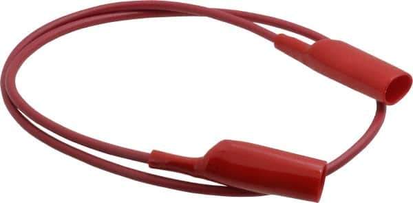 Pomona - Red Electrical Test Equipment Patch Cord - Use with Alligators Test Clips - Exact Tool & Supply