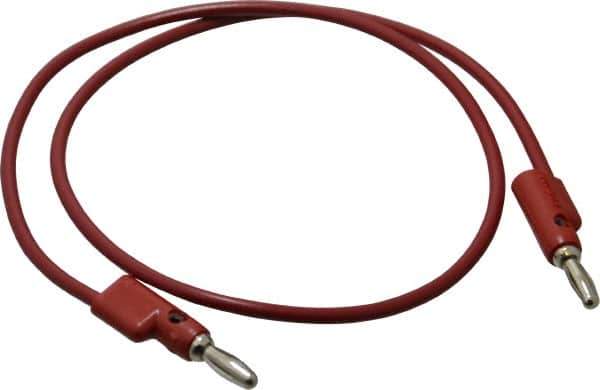 Pomona - Red Electrical Test Equipment Leads - Use with Stacking Banana Plugs - Exact Tool & Supply