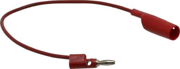 Pomona - Red Electrical Test Equipment Clip - Use with 0.300" Terminal, Banana Plugs - Exact Tool & Supply