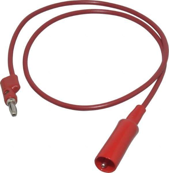 Pomona - Red Electrical Test Equipment Clip - Use with 0.300" Terminal, Banana Plugs - Exact Tool & Supply