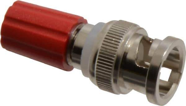 Pomona - Red Electrical Test Equipment Adapter - Use with Male BNC to Single Binding Posts - Exact Tool & Supply