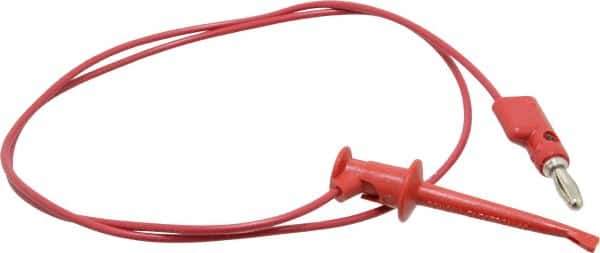 Pomona - Red Electrical Test Equipment Patch Cord - Use with Test Clips - Exact Tool & Supply