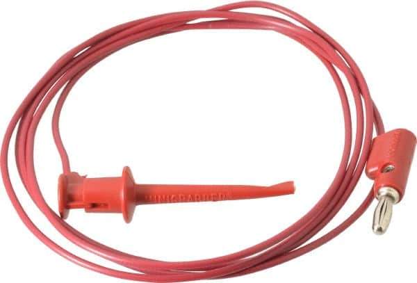 Pomona - Red Electrical Test Equipment Patch Cord - Use with Test Clips - Exact Tool & Supply