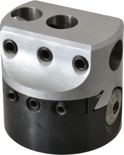 Interstate - 3" Body Diam, Manual Offset Boring Head - 1" to 9" Bore Diam, 3/4" Bar Hole Diam - Exact Tool & Supply