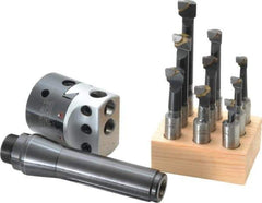 Criterion - 2 Inch Body Diameter, Manual Offset Boring Head - R8 Taper, Taper Shank - Exact Tool & Supply