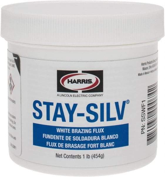 Harris Welco - 1 Lb. White Brazing Flux - Jar Container - Exact Tool & Supply