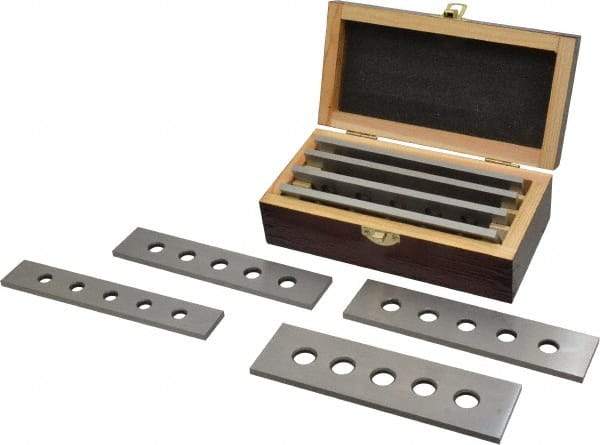 Value Collection - 8 Piece, 6 Inch Long Tool Steel Parallel Set - 1 to 1-3/4 Inch High, 3/16 to 3/16 Inch Thick, 55-62 RC Hardness, Sold as 4 Pair - Exact Tool & Supply
