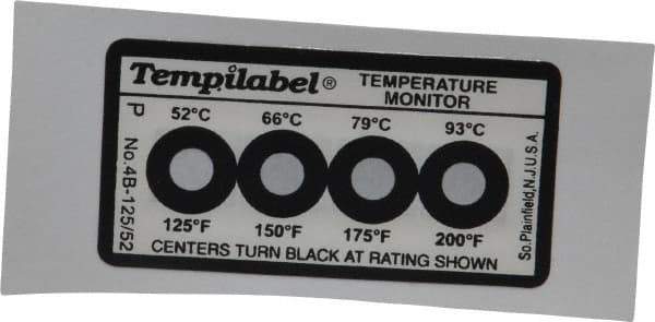 Tempil - 52/66/79/93°C Temp Indicating Label - Exact Tool & Supply