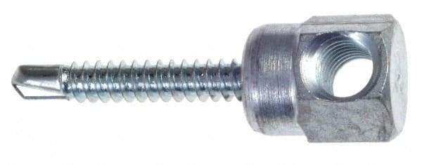 ITW Buildex - 3/8" Zinc-Plated Steel Horizontal (Cross Drilled) Mount Threaded Rod Anchor - 5/8" Diam x 2" Long, 970 Lb Ultimate Pullout, For Use with Steel - Exact Tool & Supply