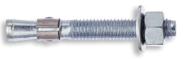Red Head - 5/8" Diam, 5/8" Drill, 6" OAL, 1-5/8" Min Embedment Wedge Expansion Concrete Anchor - 304 Stainless Steel, Hex Nut Head, Hex Drive, 4-1/4" Thread Length - Exact Tool & Supply