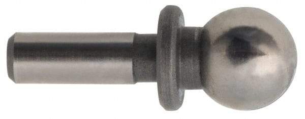 Gibraltar - 1/2" Ball Diam, 5/16" Shank Diam, Steel Inspection Tooling Ball - Press-Fit Shank, 1-1/2" Ball Center to Shank Bottom - Exact Tool & Supply