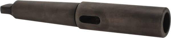 Scully Jones - MT3 Inside Morse Taper, MT4 Outside Morse Taper, Extension Sleeve - Hardened & Ground Throughout, 4-7/8" Projection, 1.44" Body Diam - Exact Tool & Supply