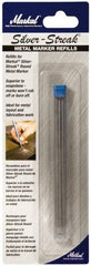 Markal - Metallic Silver Graphite Petroleum Base Marker - Fine Tip - Exact Tool & Supply