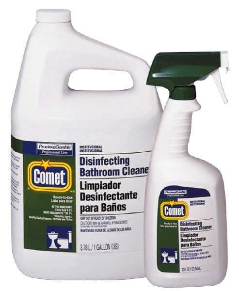 Comet USA LLC - 1 Gal Jug Liquid Bathroom Cleaner - Citrus Scent, Disinfectant, General Purpose Cleaner - Exact Tool & Supply