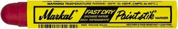 Markal - Red Paint Marker - Round Crayon Tip, Alcohol Base Ink - Exact Tool & Supply