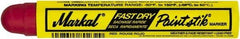 Markal - Red Paint Marker - Round Crayon Tip, Alcohol Base Ink - Exact Tool & Supply