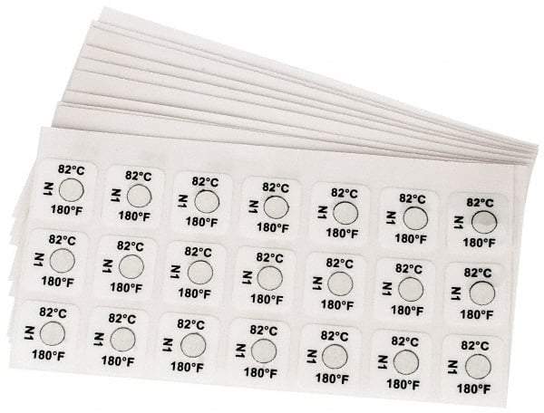 Tempil - 93°C Temp Indicating Label - 1 Rating - Exact Tool & Supply