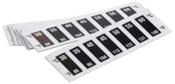 Tempil - -30°C Temp Indicating Label - 7 Ratings - Exact Tool & Supply