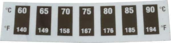 Tempil - 60°C Temp Indicating Label - 7 Ratings - Exact Tool & Supply