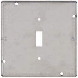 Cooper Crouse-Hinds - Electrical Outlet Box Steel Square Surface Cover - Exact Tool & Supply