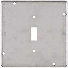 Cooper Crouse-Hinds - Electrical Outlet Box Steel Square Surface Cover - Exact Tool & Supply