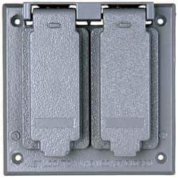 Cooper Crouse-Hinds - Electrical Outlet Box Aluminum Weatherproof Cover - Includes Gasket - Exact Tool & Supply