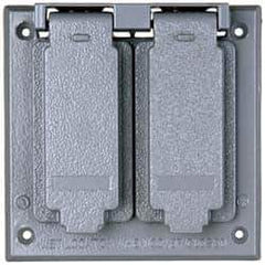 Cooper Crouse-Hinds - Electrical Outlet Box Aluminum Weatherproof Cover - Includes Gasket - Exact Tool & Supply