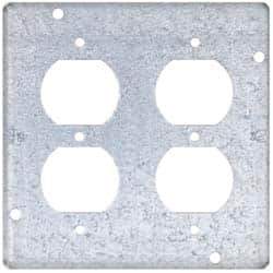 Cooper Crouse-Hinds - Electrical Outlet Box Steel Square Surface Cover - Exact Tool & Supply