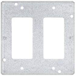 Cooper Crouse-Hinds - Electrical Outlet Box Steel Square Surface Cover - Exact Tool & Supply