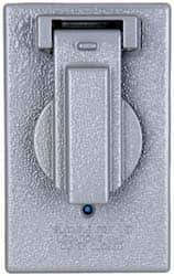 Cooper Crouse-Hinds - Electrical Outlet Box Aluminum Weatherproof Cover - Includes Gasket - Exact Tool & Supply