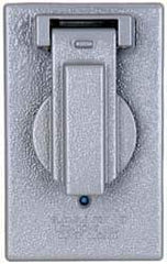 Cooper Crouse-Hinds - Electrical Outlet Box Aluminum Weatherproof Cover - Includes Gasket - Exact Tool & Supply