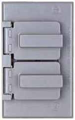 Cooper Crouse-Hinds - Electrical Outlet Box Aluminum Weatherproof Cover - Includes Gasket - Exact Tool & Supply